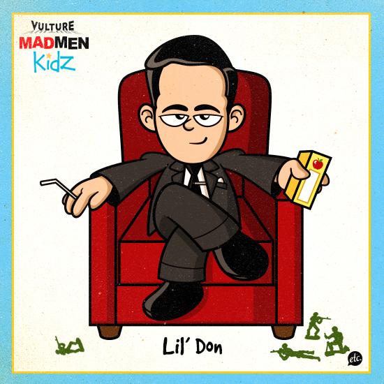 Unas ilustraciones de Mad Men muy infantiles
