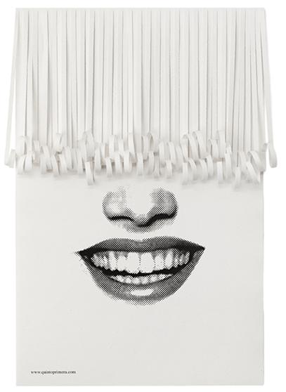 Un anuncio gráfico hecho de pop-up