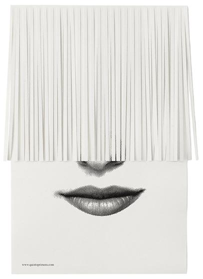 Un anuncio gráfico hecho de pop-up