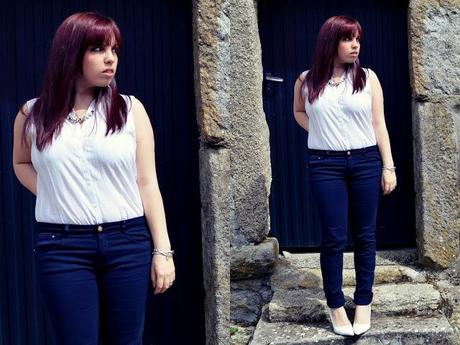 White and Navy White and Navy