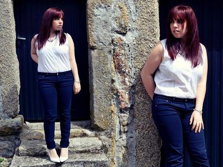 White and Navy White and Navy