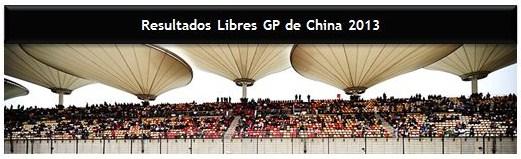 Resultados de los entrenamientos libres del GP de China 2013