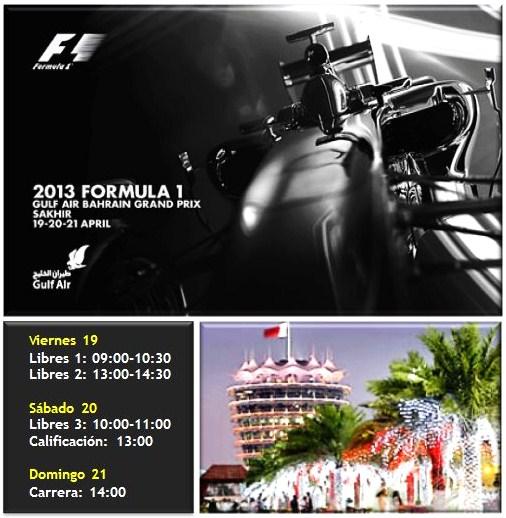 GP de Bahrein 2013, horarios