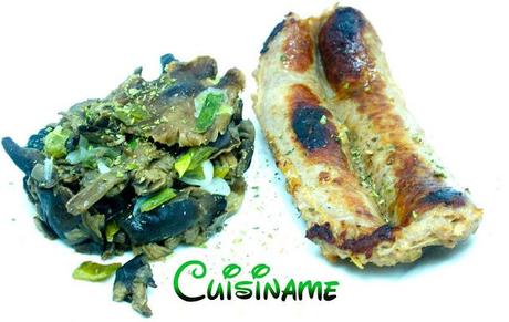 butifarras, ajos tiernos, ajetes, setas, recetas con carne, recetas con setas, recetas de cocina, recetas originales, curiosidades, humor, chistes