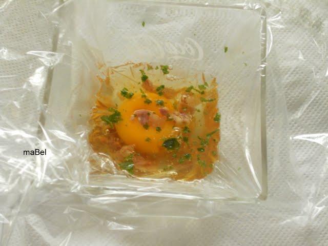 Huevos poche en tempura