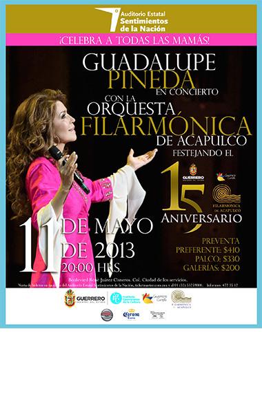 Guadalupe Pinea y La  Filarmonica de Acapulco en Chilpancingo 11 de mayo