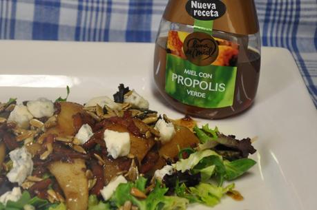 Ensalada De Peras Salteadas,Vinagre De Modena,Panceta,Gorgonzola Y Miel Templada