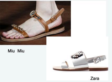 ss13 clones sandalias miu miu zara El ataque de los clones: una de zapatos