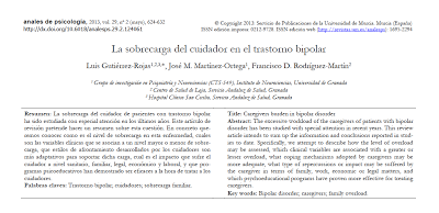 La sobrecarga del cuidador en el Trastorno Bipolar - Gutiérrez-Rojas y col.