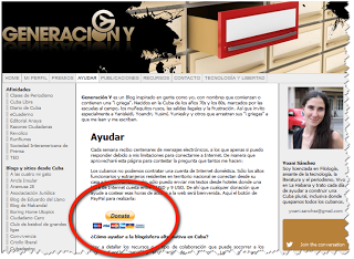 Paypal para Yoani Sánchez en Cuba, pero para los solidarios no