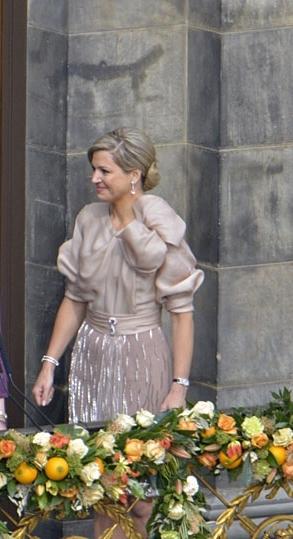 Máxima de Holanda, de rosa y magenta en el día de su entronización como reina de Holanda