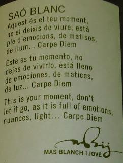 Saó Blanc 2011, de Bodegas Mas Blanch i Jové