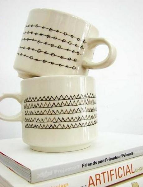 DIY tutorial porcelain pen pintar tazas