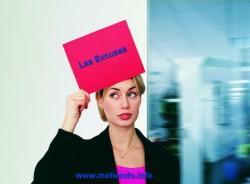 Si utiliza las excusas difícilmente triunfará las excusas