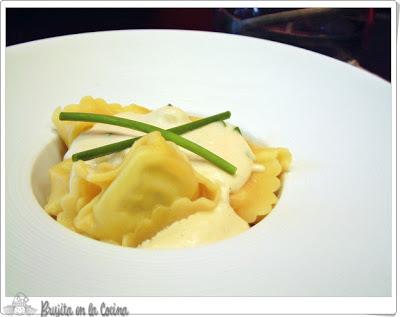 Raviolis de espinacas y queso