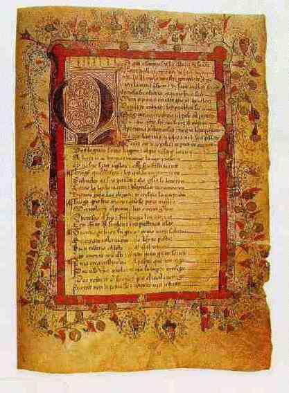 Manuscrito de Gonzalo de Berceo