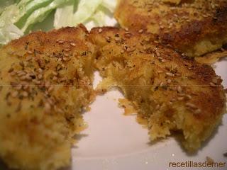 HAMBURGUESAS DE POLENTA, GARBANZOS Y ZANAHORIA