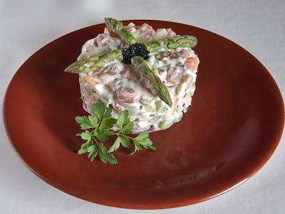 Ensaladilla de judías pintas con queso