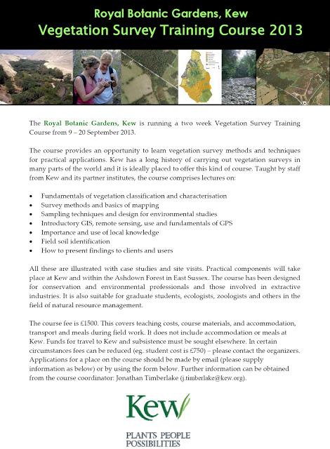 Curso de Capacitación para el Estudio de la Vegetación, Kew - 2013