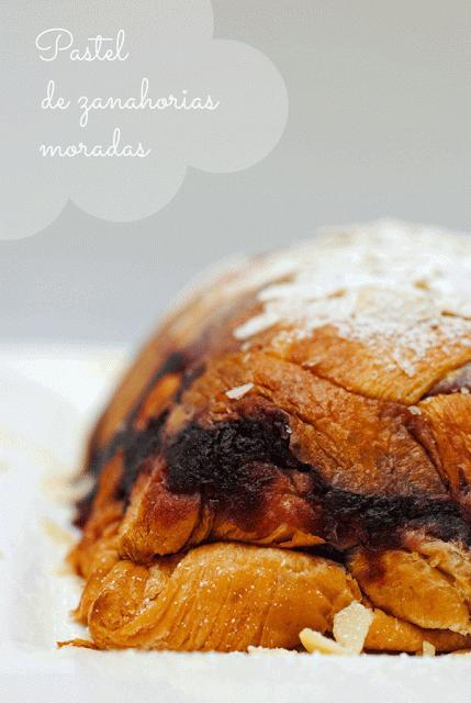 Pastel de zanahorias moradas