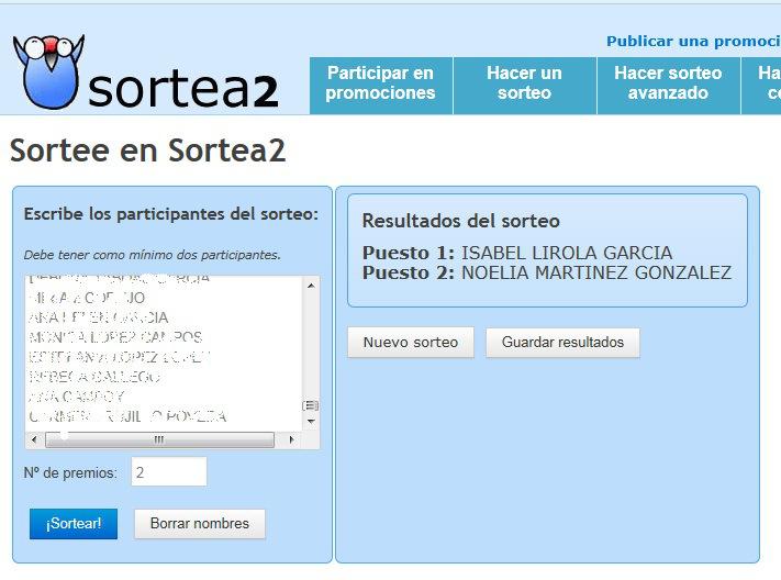 GANADORES SORTEO IROHA