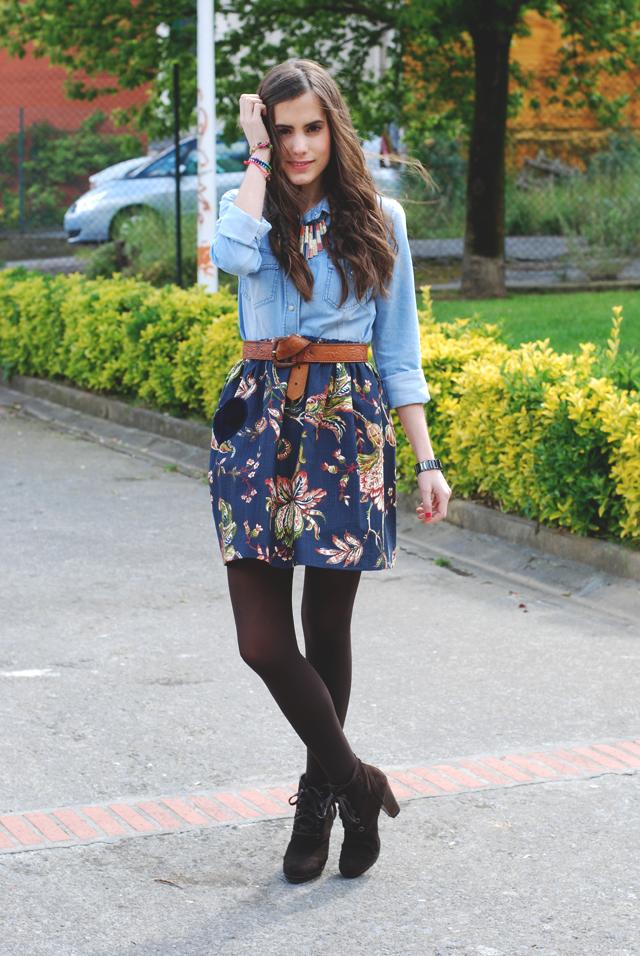 Flowered skirt