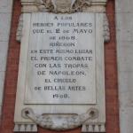 Placa en la Puerta del Sol que recuerda el 2 de mayo de 1808, Madrid