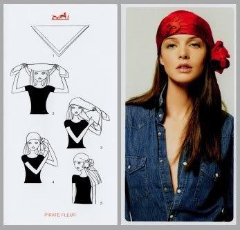 Pañuelos en la cabeza, tendencia primavera-verano.