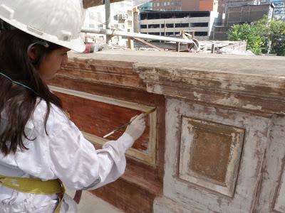 Casa Goycolea, peto de coronación, Making-of