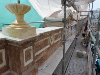 Casa Goycolea, peto de coronación, Making-of