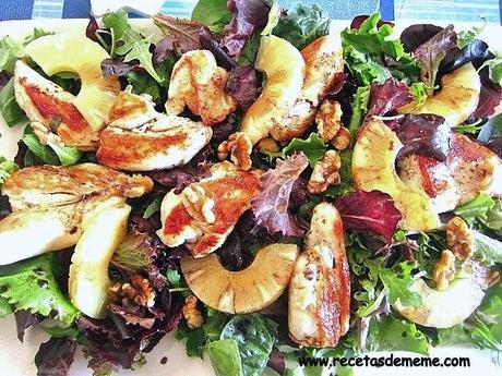 Ensalada con pollo y piña ensalada-con-pollo