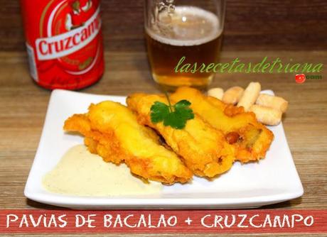 Pavias de bacalao + Cruzcampo