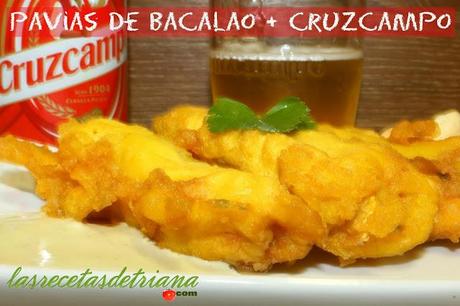 Pavias de bacalao + Cruzcampo