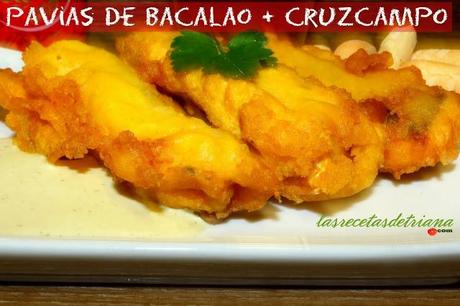 Pavias de bacalao + Cruzcampo