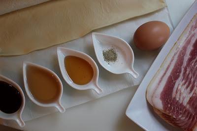 #Diadelatapa. Rulitos de Bacon Ahumado con un toque de Ron Montero.