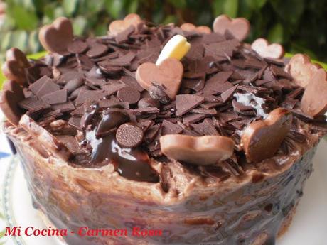 TARTA DE QUESO CON CHOCOLATE