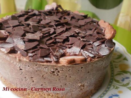 TARTA DE QUESO CON CHOCOLATE