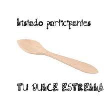 LISTADO DE RECETAS PARTICIPANTES EN EL CONCURSO “TU DULCE ESTRELLA”