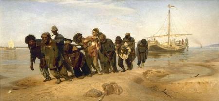 Volga Boatmen by Ilia Efimovich Repin (1873)