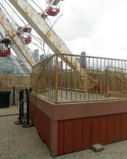 Preparación para filmar en la Ferris Wheel (Navy Pier) de Chicago esta noche