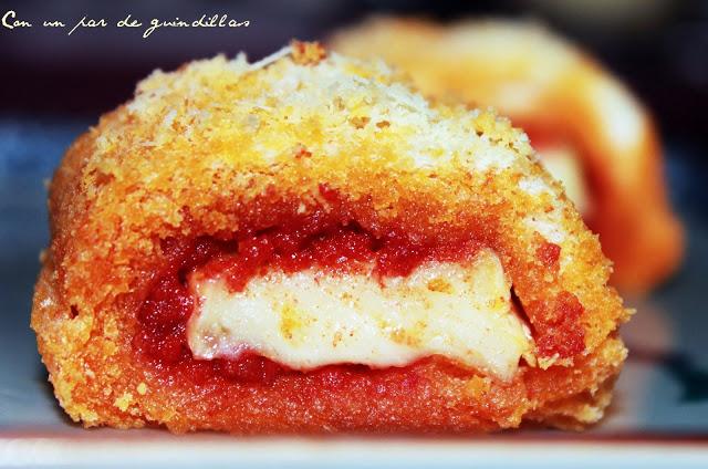 Rollitos de sobrasada y queso