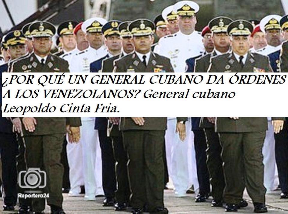 EN VENEZUELA MANDAN LOS MILITARES CUBANOS