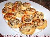 Bocaditos hojaldre setas champiñón