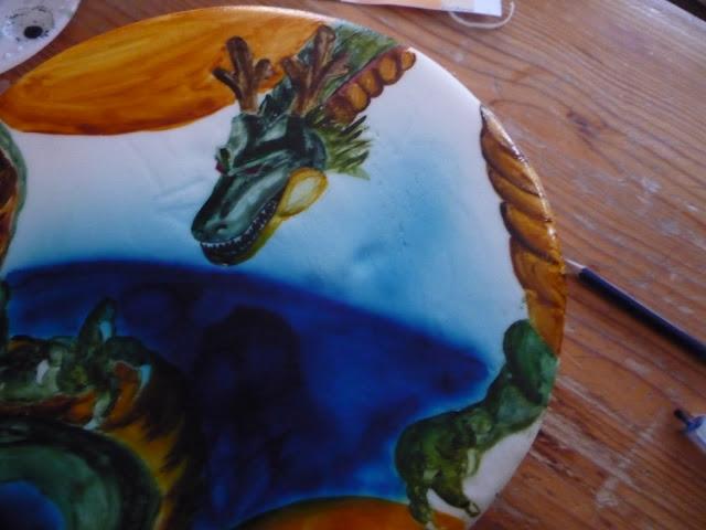 Tarta pintada con el dragon de Dragon Ball Z