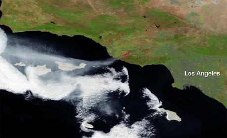 incendios en California desde satélite