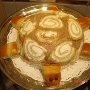 postres yucatecas-Tarta tortuga yucateca