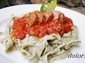 Pasta salsa tomate longaniza