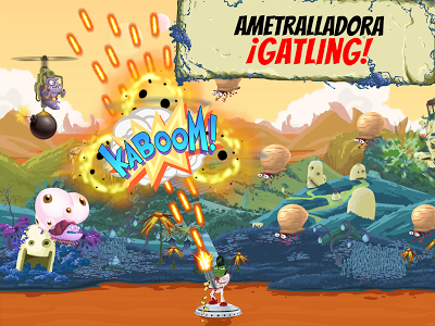 Jeff Space con una ametralladora