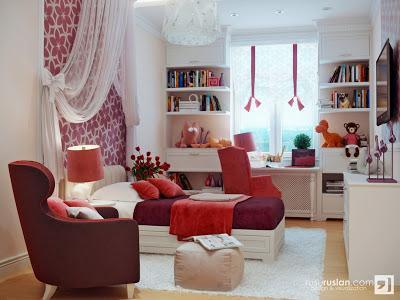 Salones con tonos rojos