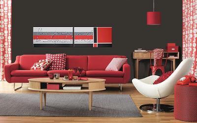 Salones con tonos rojos